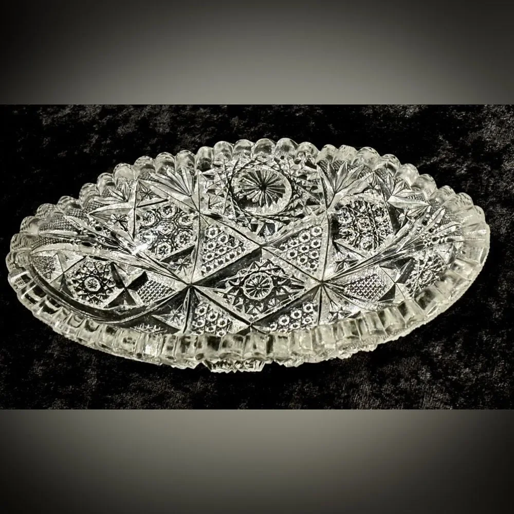 Antique imperial glass candy dish